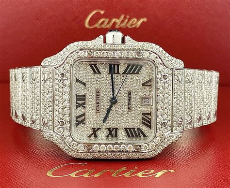 cartier iced out watch value.